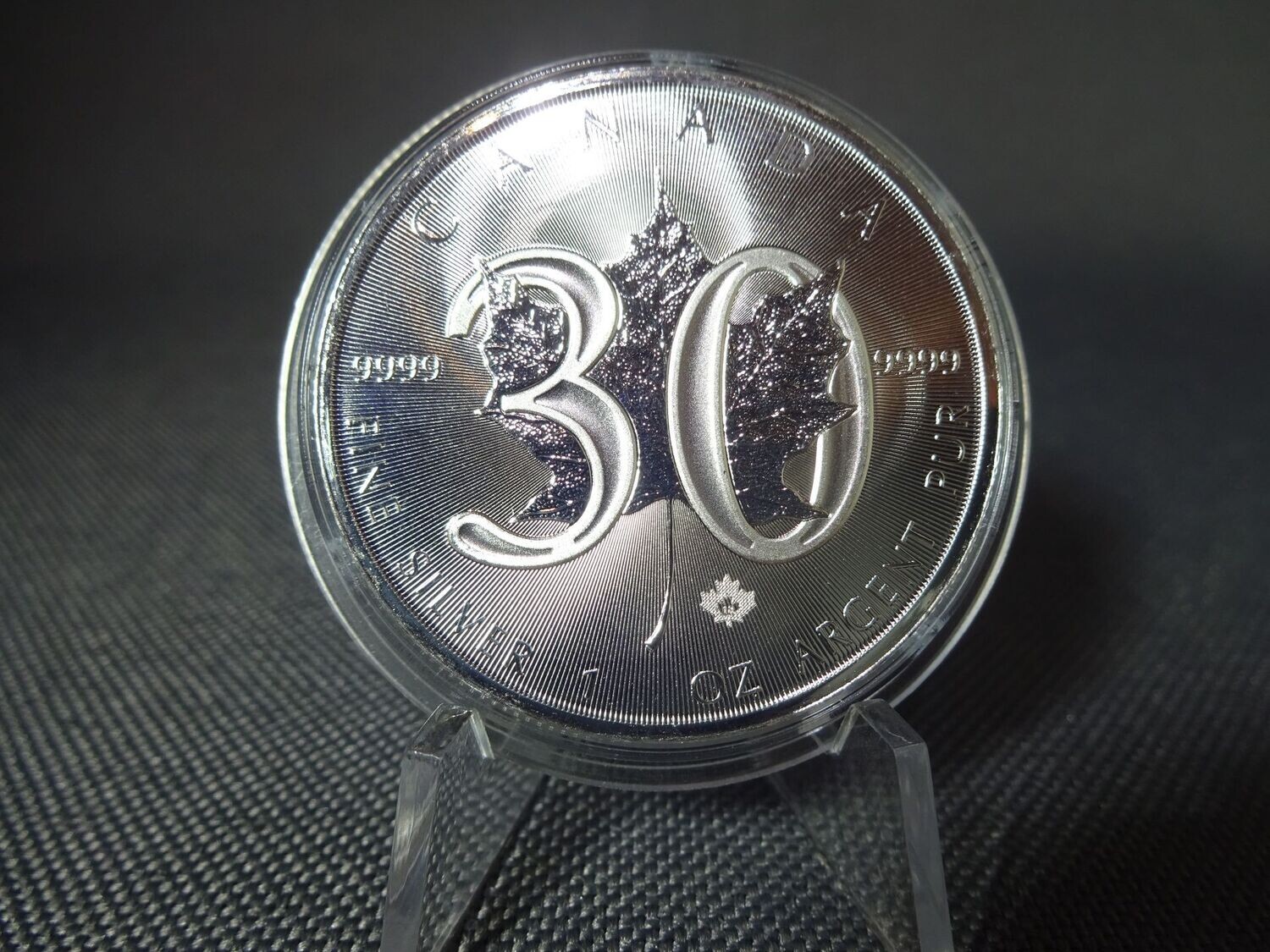 Silbermünze Kanada 2018 5 Dollars 30 Jahre Maple Leaf 1 Oz Unze Silbermünze Kanada 2018 5 Dollars 30 Jahre Maple Leaf 1 Oz Unze