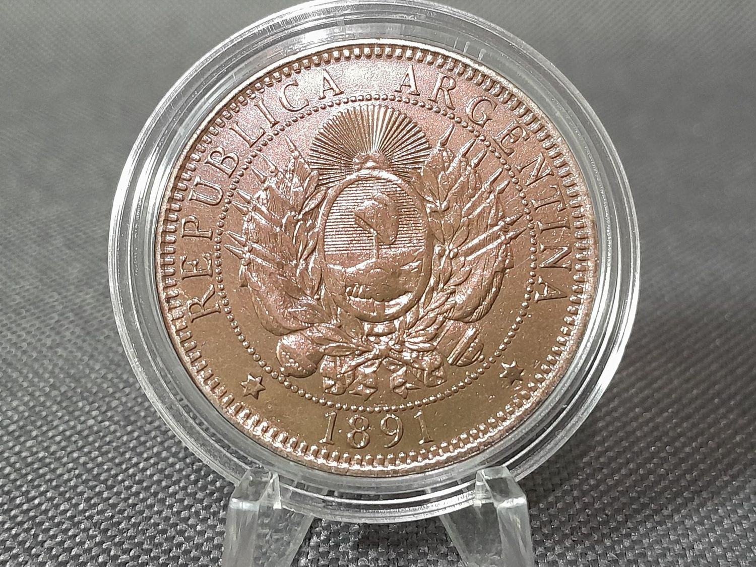 Münze Argentinien 1891 2 Dos Centavos Libertad Münze Argentinien 1891 2 Dos Centavos Libertad