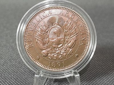 Münze Argentinien 1891 2 Dos Centavos Libertad Münze Argentinien 1891 2 Dos Centavos Libertad