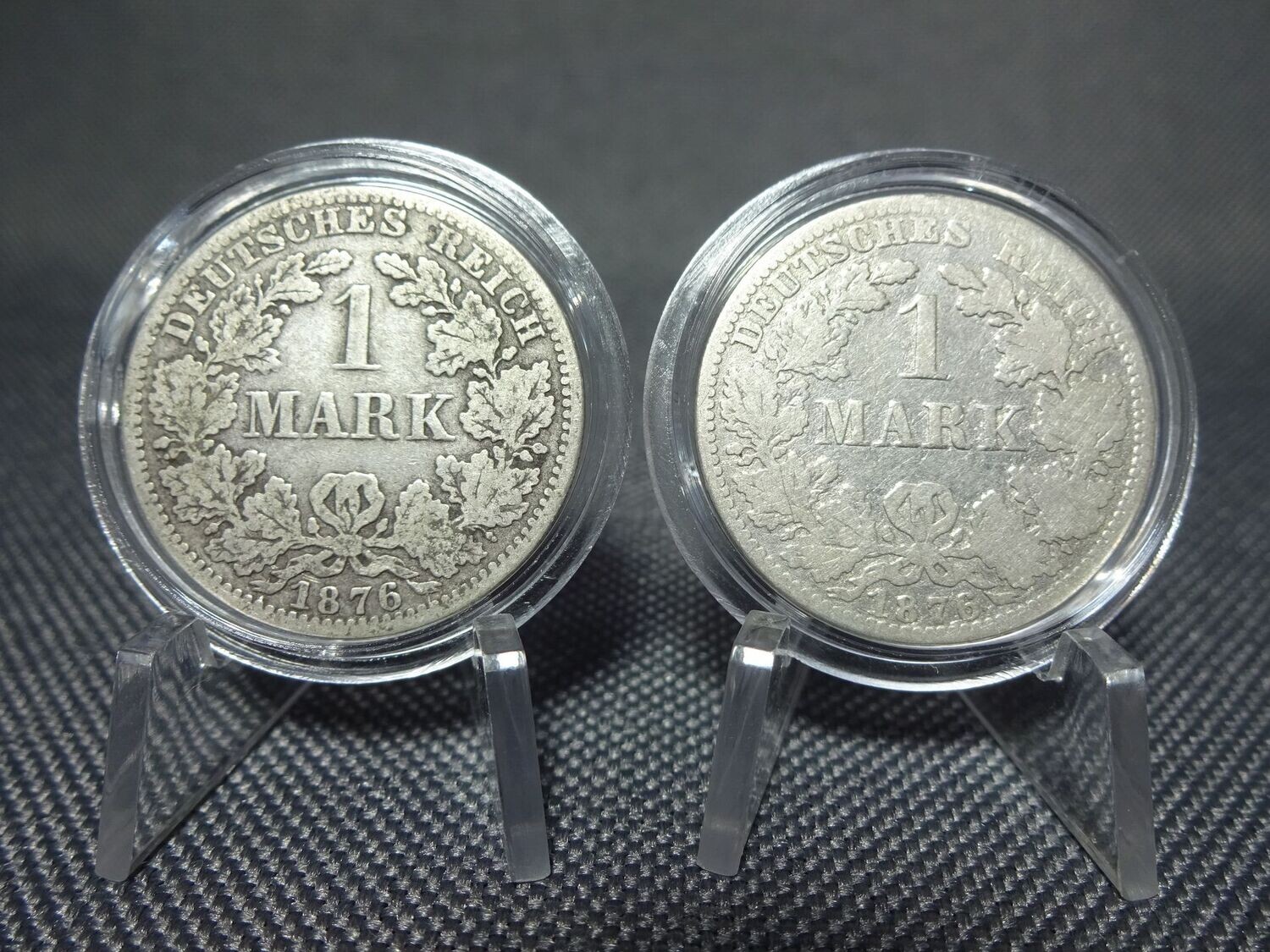 Silbermünzen Set Deutsches Kaiserreich 1876 A 1 Mark Berlin Patina