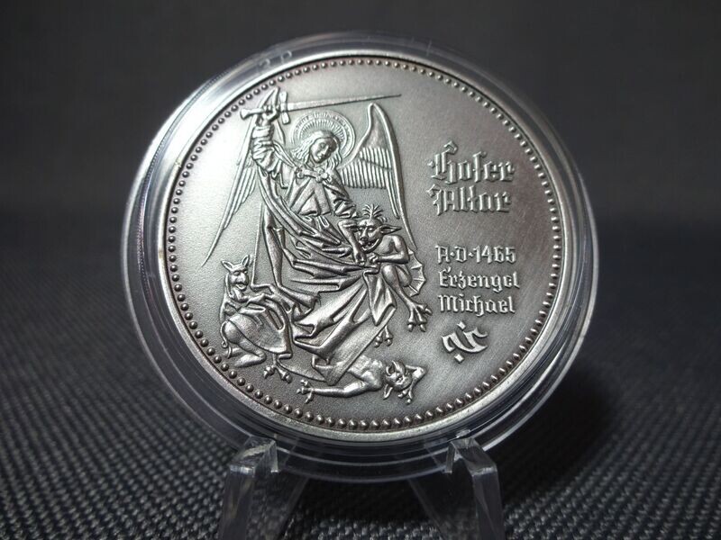 Silbermedaille 1985 Deutschland Hofer Altar Albrecht Dürer Jesus Auferstehung Erzengel Michael