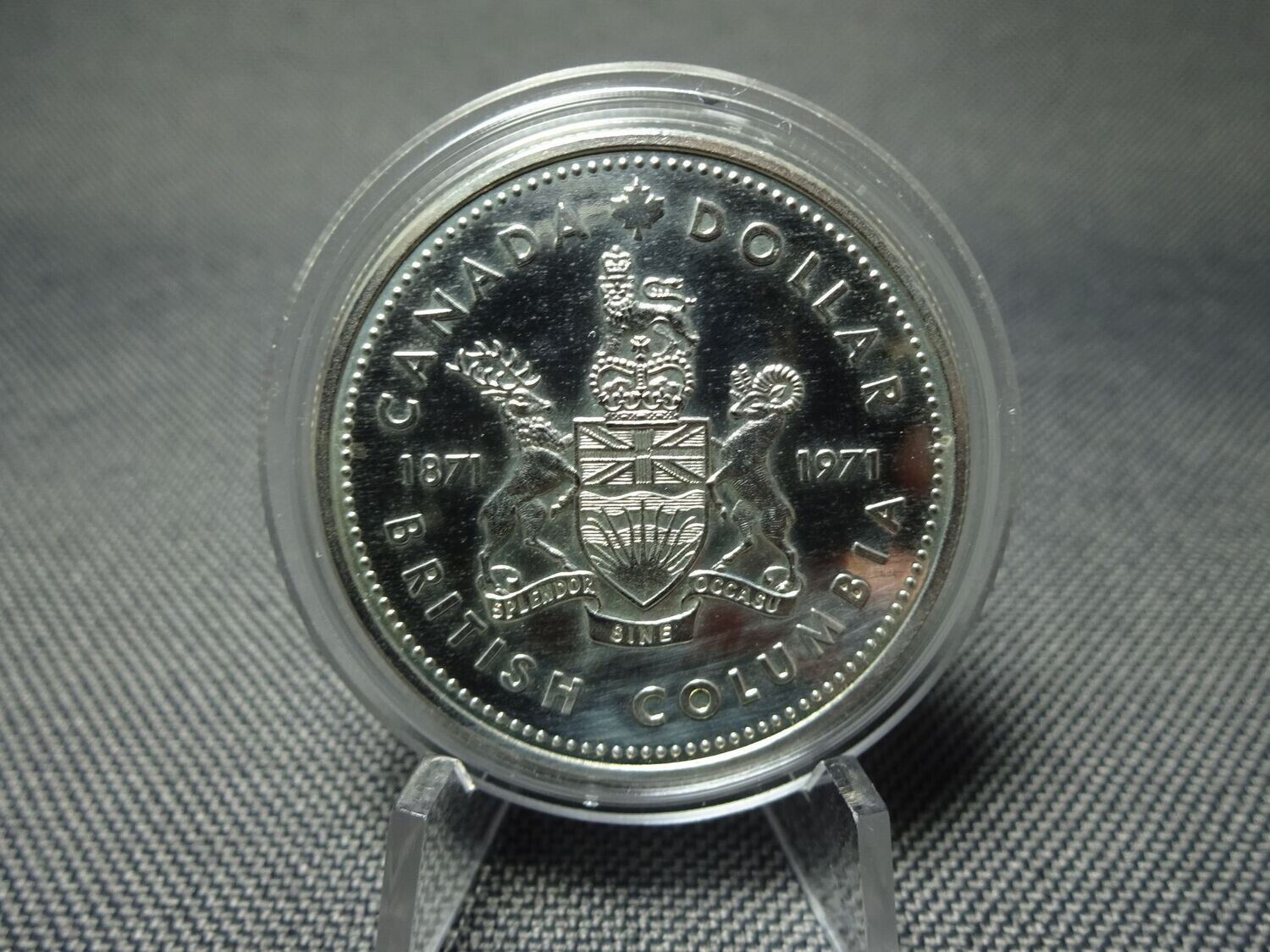 Silbermünze Kanada 1971 1 Dollar British Columbia Queen Elizabeth II.