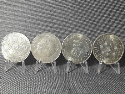 Münzen Set DDR 1973 1974 1975 1978 10 Mark Warschauer Vertrag Weltraumflug 25 Jahre Jubiläum Jugendspiele