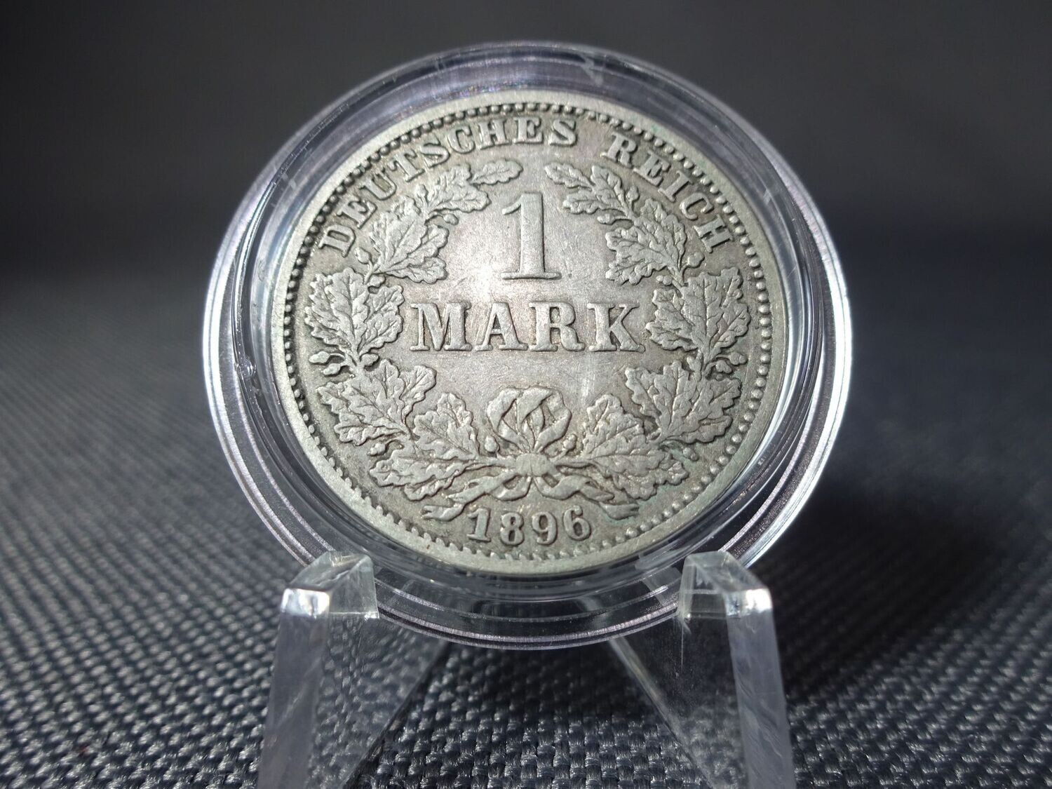 Silbermünze Deutsches Kaiserreich 1896 G 1 Mark Karlsruhe Selten