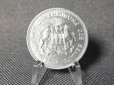 Münze Weimarer Republik 1923 1/10 Verrechnungsmarke Hamburg Erhaltung!!!