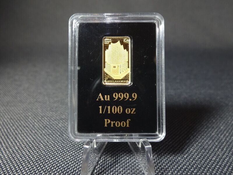 Goldbarren Deutschland Hamburg Elbphilharmonie 2020 PP 1/100 Oz Unze Goldbarren Deutschland Hamburg Elbphilharmonie 2020 PP 1/100 Oz Unze