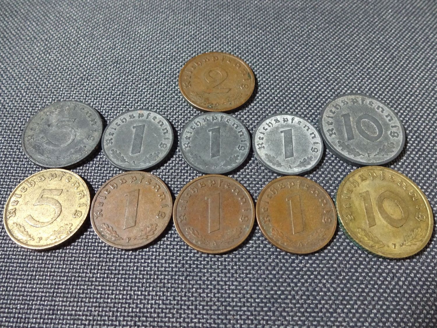 Münzen Set Drittes Reich 1937 1938 1939 1940 1941 1942 1943 1 2 5 10 Reichspfennig