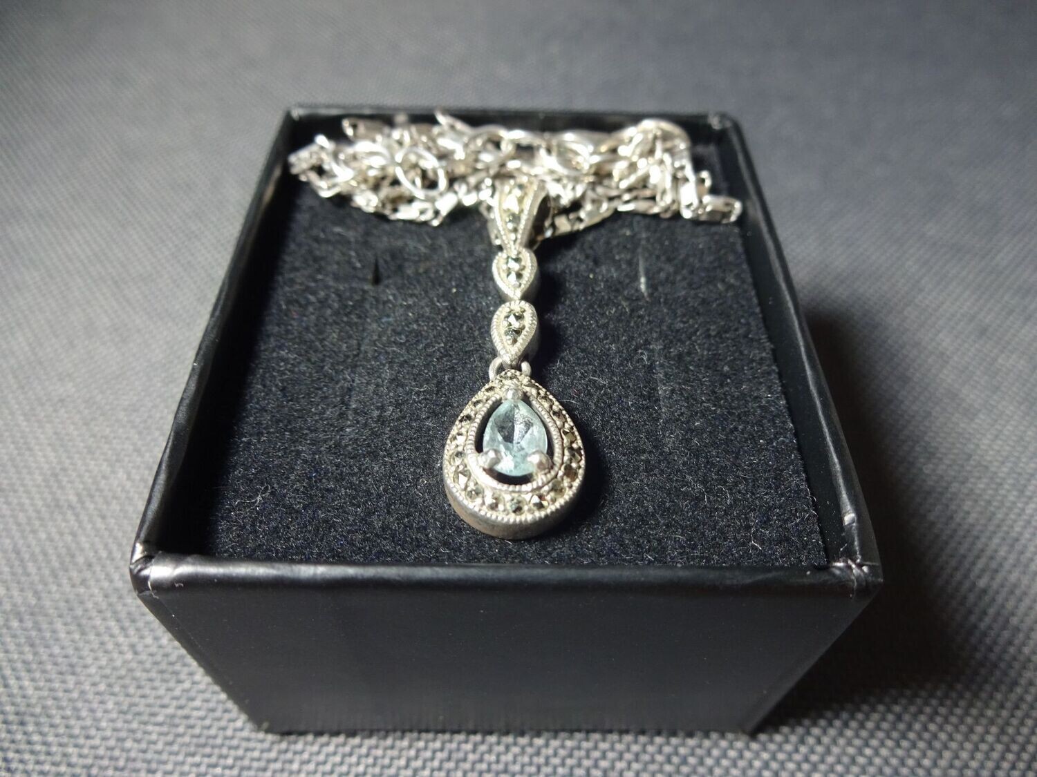 Silberkette Halskette Stein Topas Anhänger Orientalisch 925 Silber Silberkette Halskette Stein Topas Anhänger Orientalisch 925 Silber