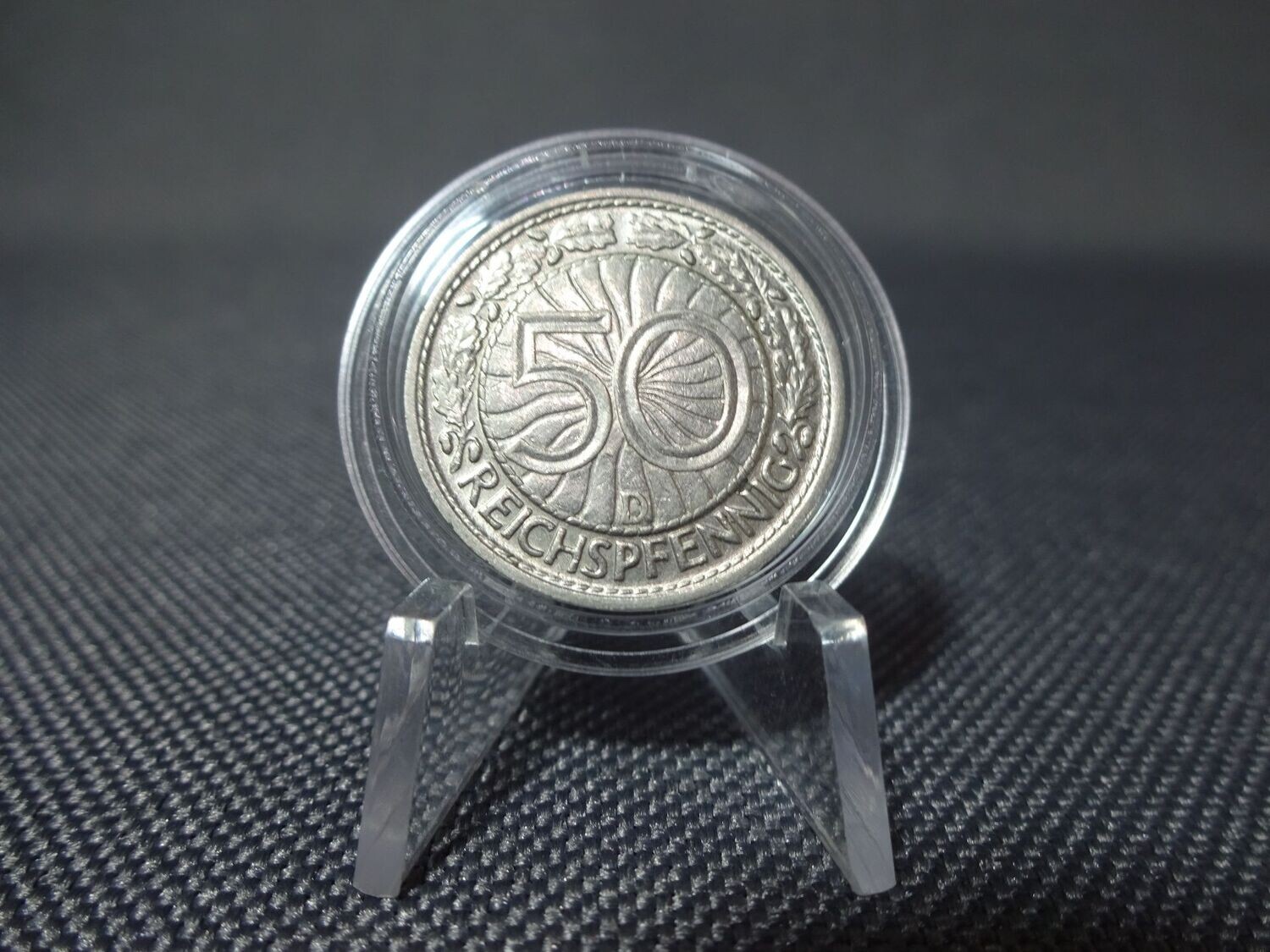 Münze Weimarer Republik 1928 D 50 Reichspfennig München