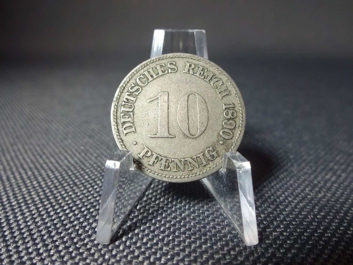 Münze Deutsches Kaiserreich 1890 F 10 Pfennig Stuttgart Münze Deutsches Kaiserreich 1890 F 10 Pfennig Stuttgart