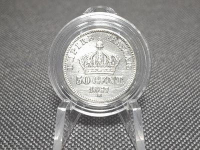Silbermünze Frankreich 1867 BB 50 Centimes Napoleon III. Erhaltung! Silbermünze Frankreich 1867 BB 50 Centimes Napoleon III. Erhaltung!