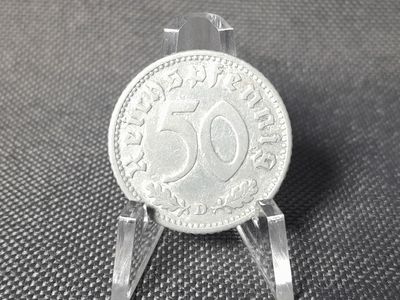 Münze Drittes Reich 1940 D 50 Reichspfennig München Münze Drittes Reich 1940 D 50 Reichspfennig München