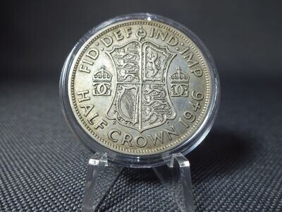 Silbermünze England 1946 Half 1/2 Crown George VI. Silbermünze England 1946 Half 1/2 Crown George VI.