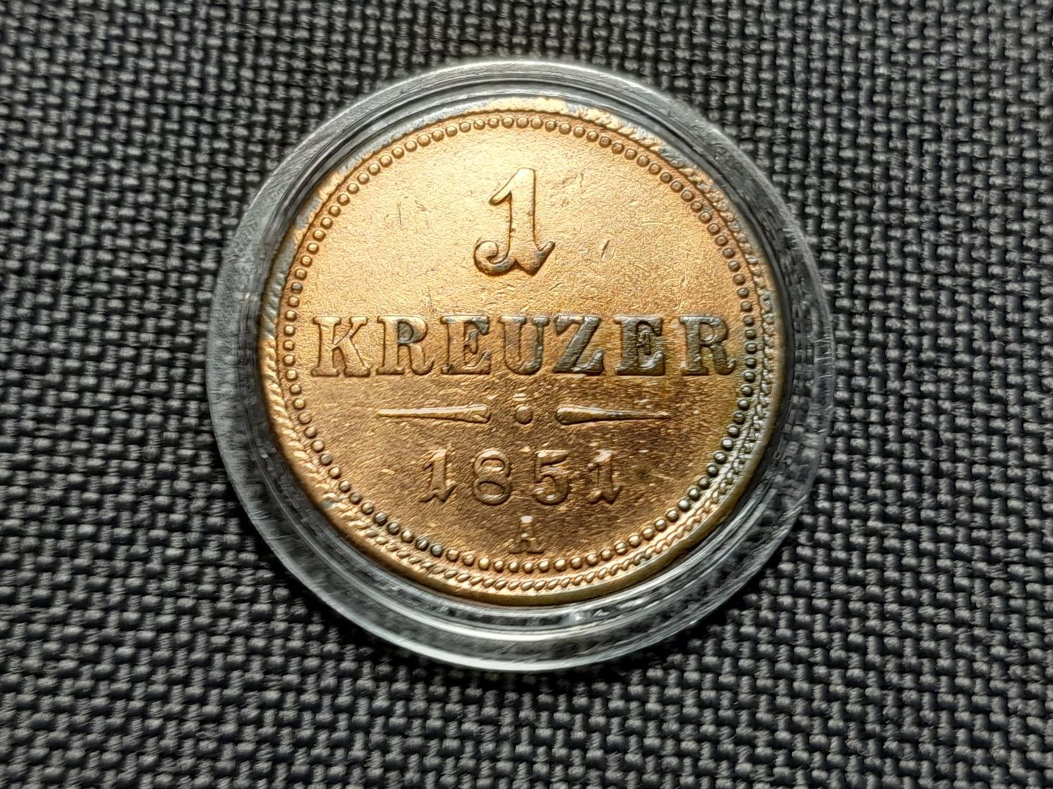 Münze Österreich 1851 A 1 Kreuzer KuK Patina Erhaltung