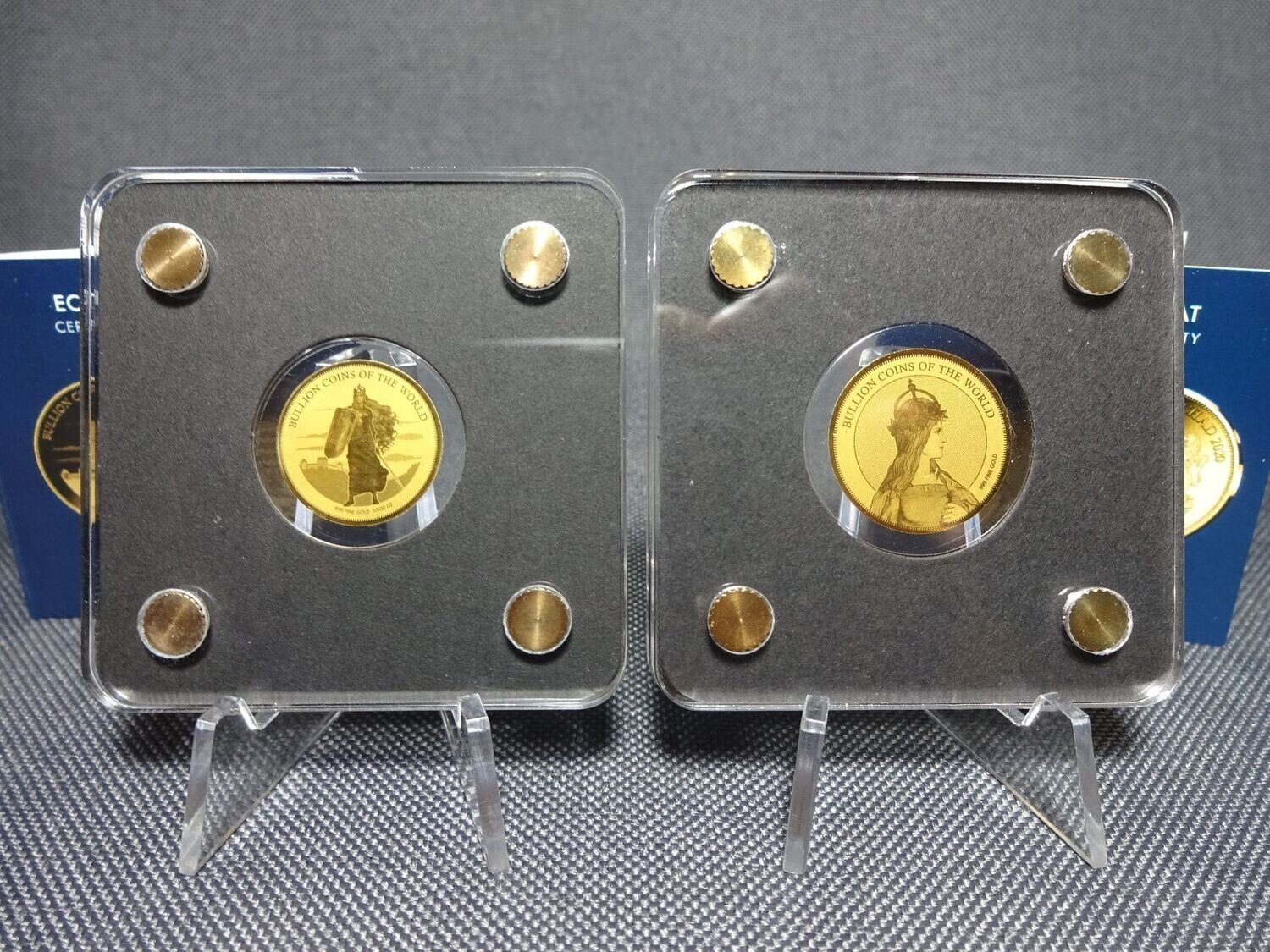Goldmünzen Set Tschad 2019 2020 3000 Francs Germania Bullion Coins World 1/500 Oz Unze