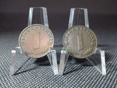 Münzen Set Drittes Reich 1939 A B 1 Reichspfennig Münzen Set Drittes Reich 1939 A B 1 Reichspfennig