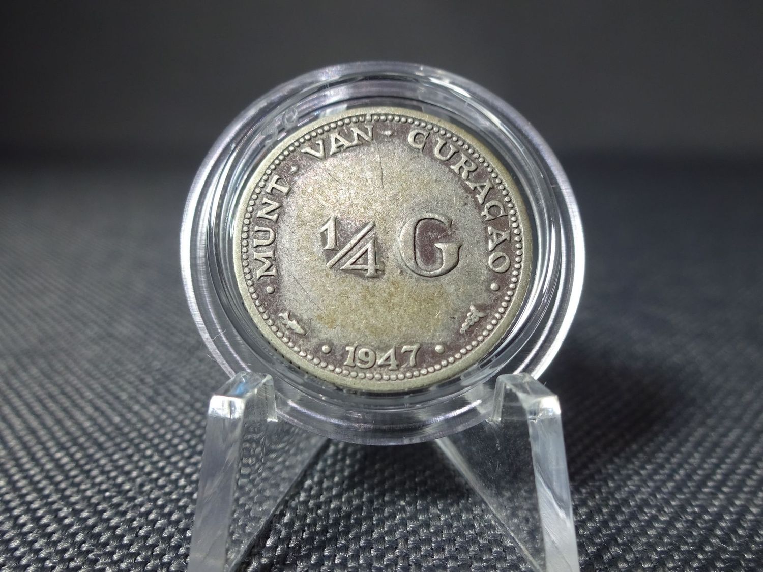 Silbermünze Curacao 1947 1/4 Gulden Wilhemina Silbermünze Curacao 1947 1/4 Gulden Wilhemina