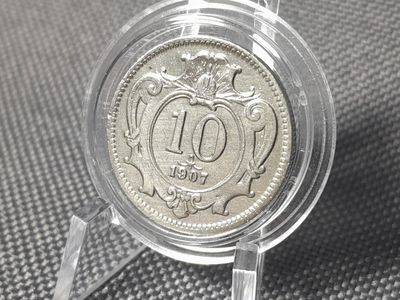 Münze Österreich 1907 10 Heller Franz Joseph I. KuK Erhaltung!