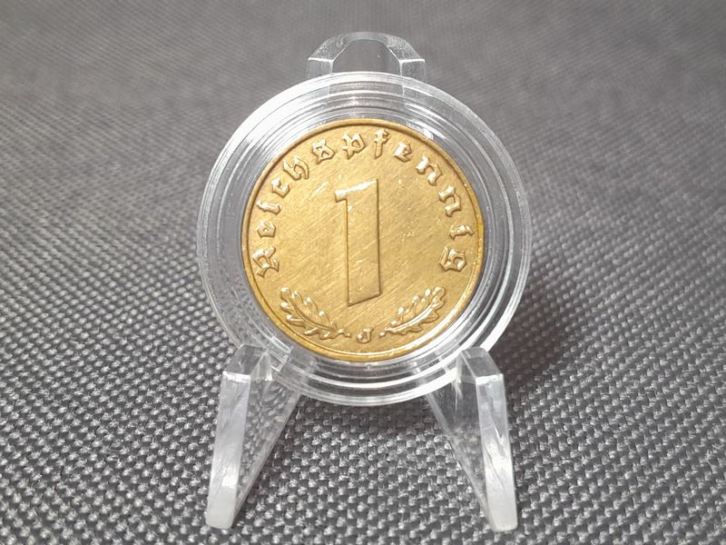 Münze Drittes Reich 1939 J 1 Reichspfennig Hamburg Erhaltung! Münze Drittes Reich 1939 J 1 Reichspfennig Hamburg Erhaltung!