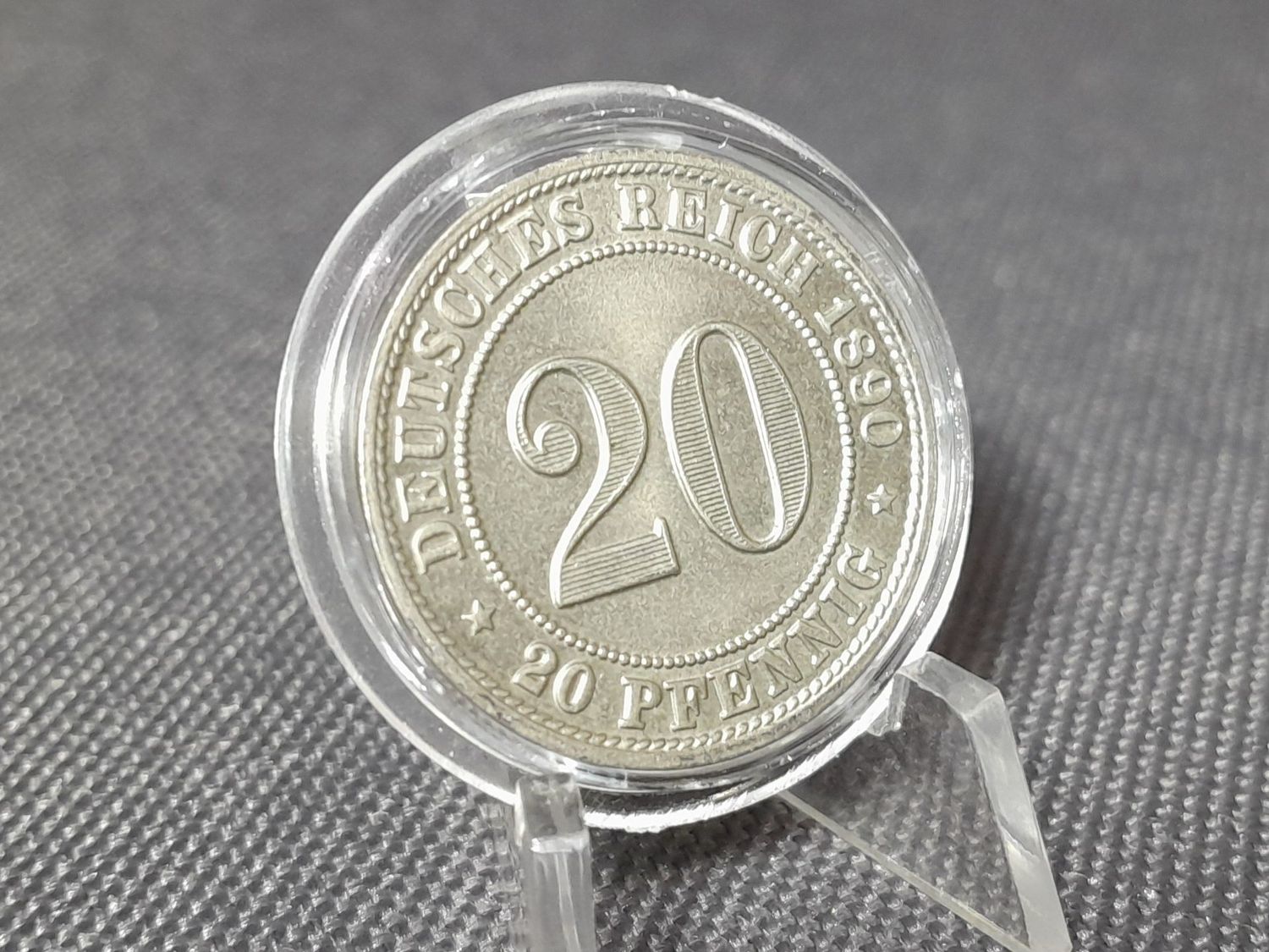 Münze 1890 Deutsches Kaiserreich D 20 Pfennig München Erhaltung