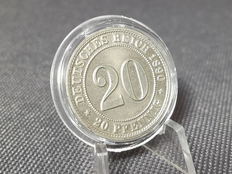 Münze 1890 Deutsches Kaiserreich D 20 Pfennig München Erhaltung Münze 1890 Deutsches Kaiserreich D 20 Pfennig München Erhaltung