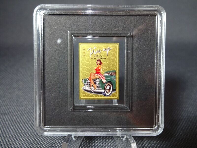 Goldmünze Tschad 500 Francs Pin Up Girls Farbe Goldbarren 1/500 Oz Unze