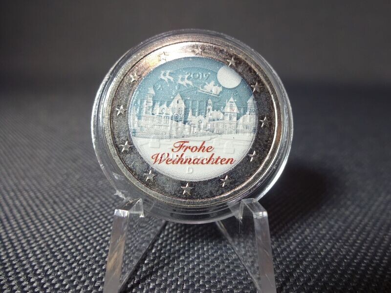 Münze Deutschland 2019 2 Euro Weihnachten Farbe Münze Deutschland 2019 2 Euro Weihnachten Farbe