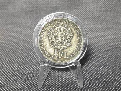 Silbermünze 1859 V 1/4 Florin Österreich Italien Venedig Kaiser Franz Joseph I. KuK