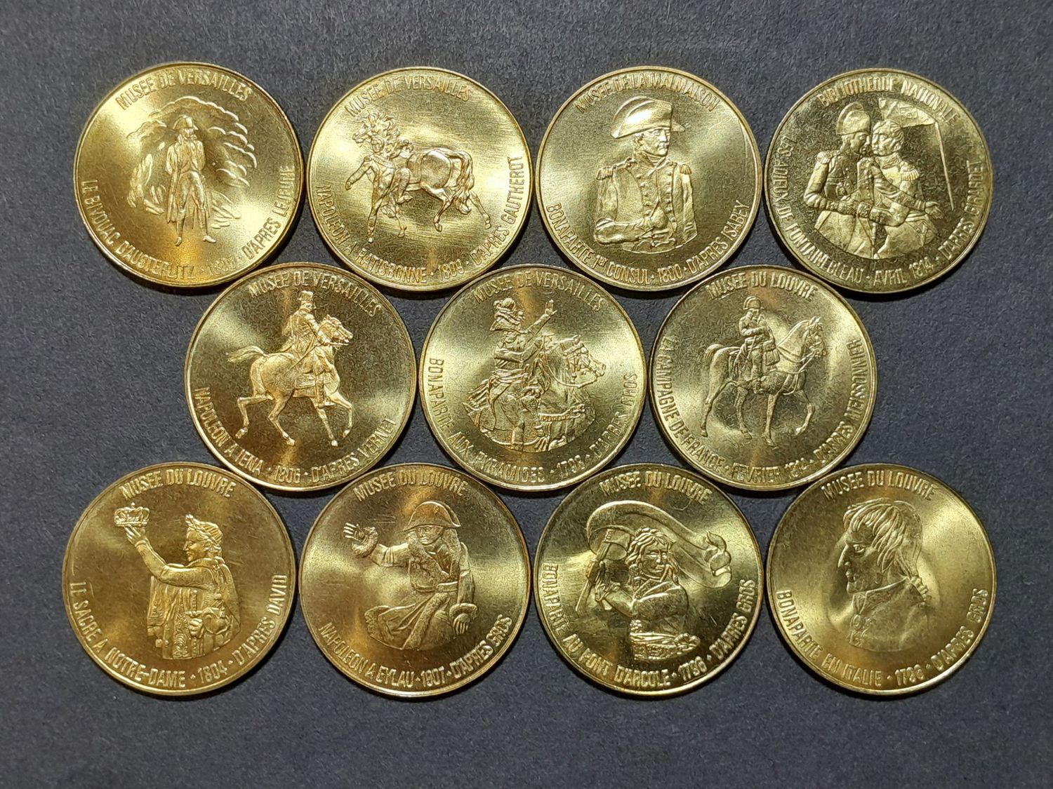 Medaillen Set Frankreich 1969 Token Total Museum Louvre Krieg Napoleon Bonaparte Erhaltung! Medaillen Set Frankreich 1969 Token Total Museum Louvre Krieg Napoleon Bonaparte Erhaltung!