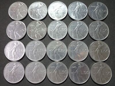 Münzen Set Italien 1959 - 1969 50 Lire Münzen Set Italien 1959 - 1969 50 Lire