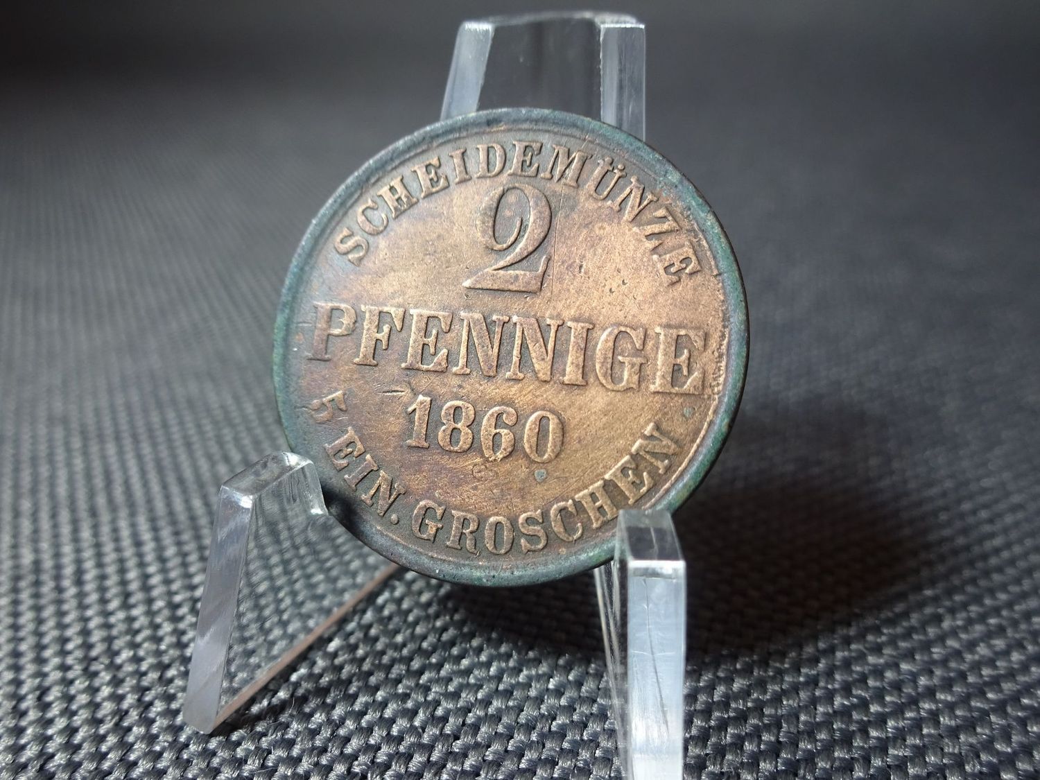 Münze Altdeutschland 1860 2 Pfennig Herzogtum Braunschweig Pferd Fehlprägung Patina Münze Altdeutschland 1860 2 Pfennig Herzogtum Braunschweig Pferd Fehlprägung Patina
