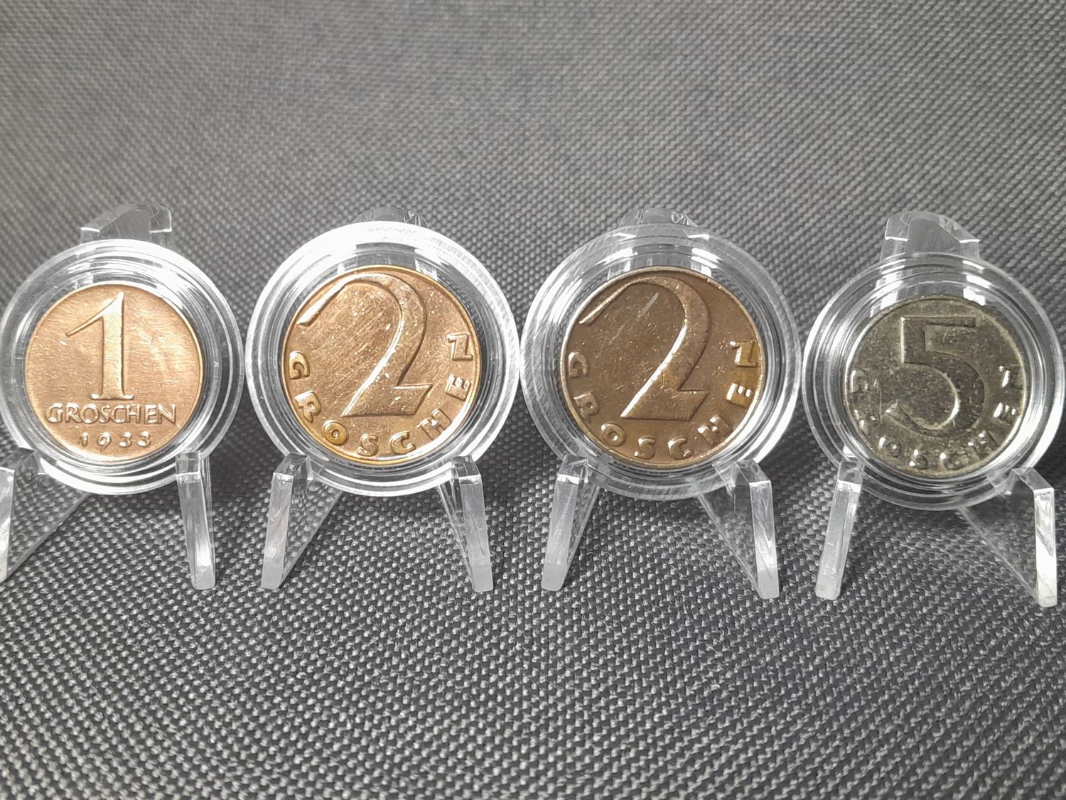 Münzen Set Österreich 1929 1931 1933 1935 1 2 5 Groschen Erhaltung