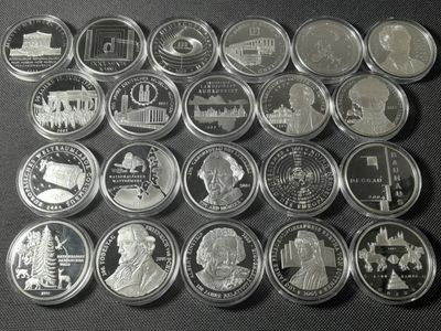Medaillen Set 2002 2003 2004 2005 Deutschland 10 Euro Sammlermünzen Versilbert PP Proof