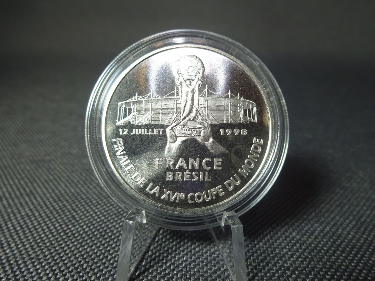 Silbermünze Frankreich 1998 5 Francs Fussball Weltmeisterschaft