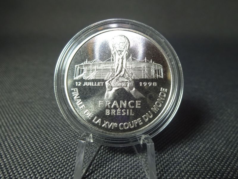 Silbermünze Frankreich 1998 5 Francs Fussball Weltmeisterschaft Silbermünze Frankreich 1998 5 Francs Fussball Weltmeisterschaft