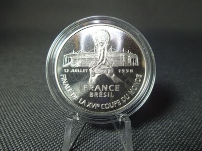 Silbermünze Frankreich 1998 5 Francs Fussball Weltmeisterschaft