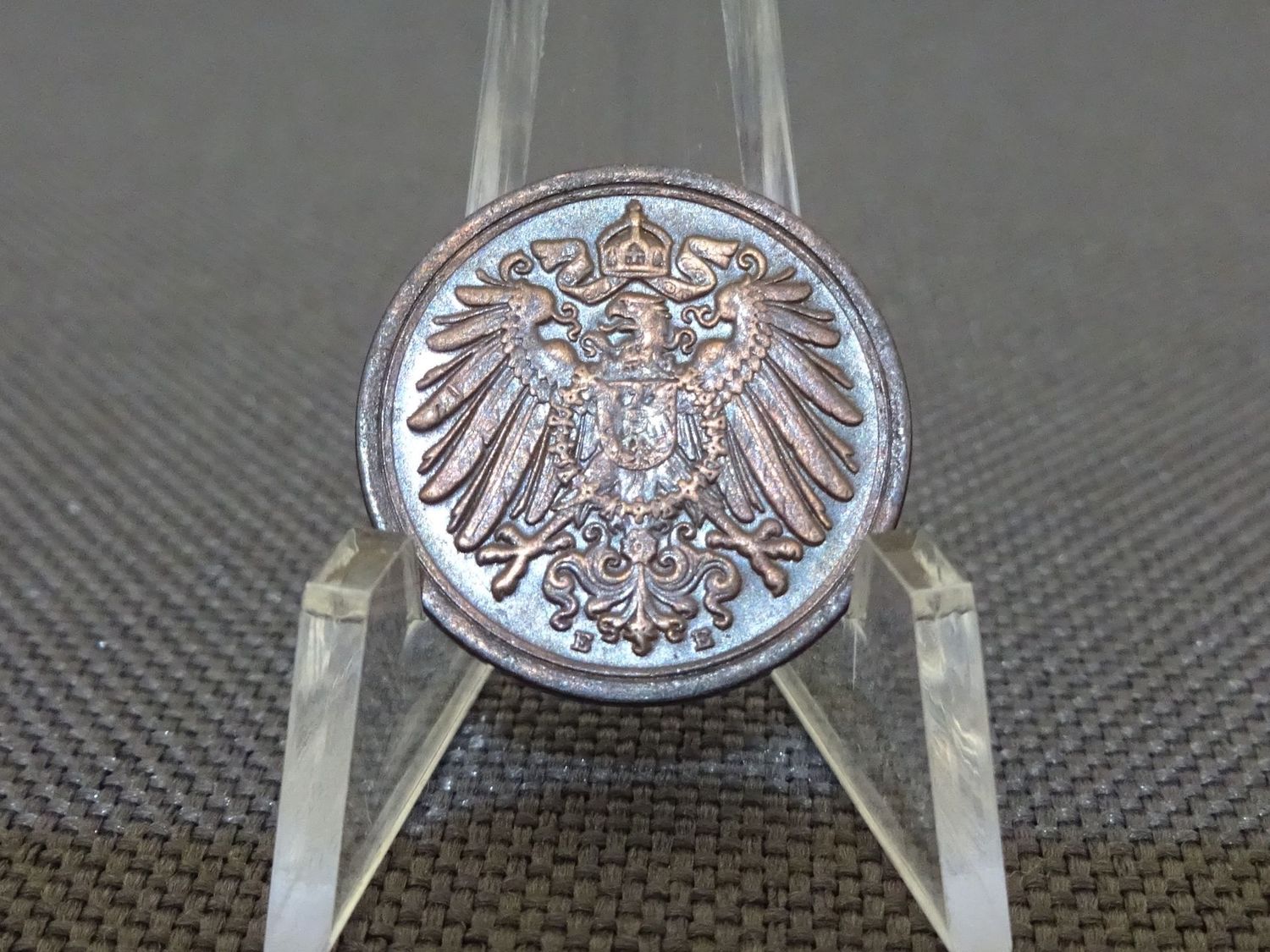 Münze 1914 Deutsches Kaiserreich E 1 Pfennig Muldenhütten