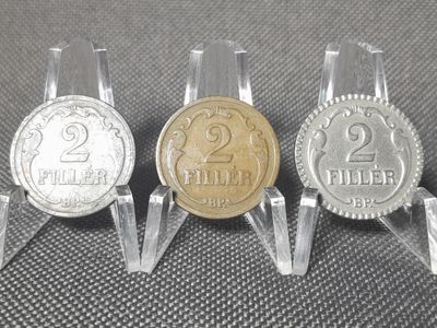 Münzen Set Ungarn 1927 1934 1940 2 Filler Magyar Königreich Münzen Set Ungarn 1927 1934 1940 2 Filler Magyar Königreich