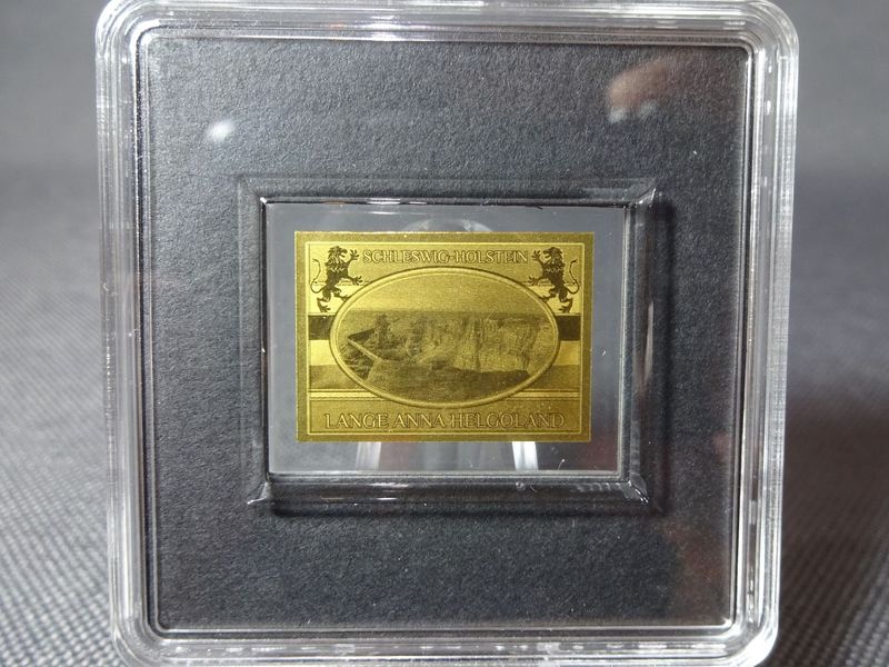 Goldmünze Tschad 3000 Francs Helgoland Goldbarren 1/500 Oz Unze