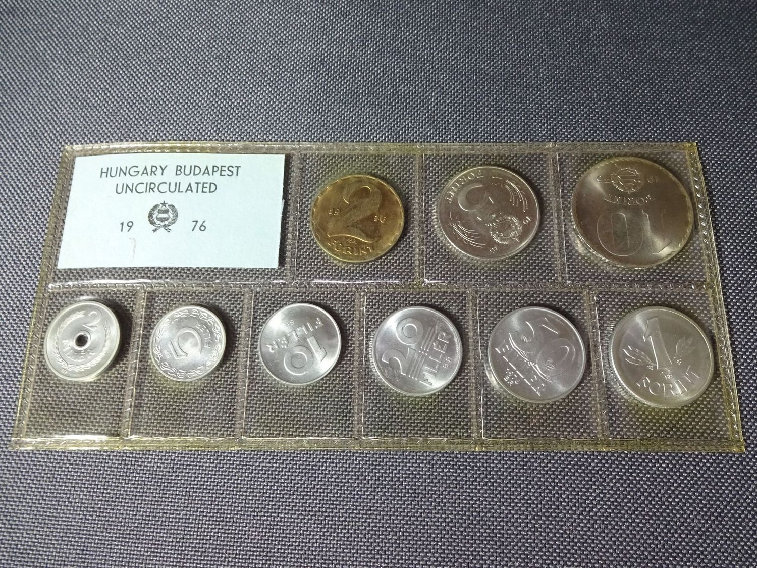 Kursmünzensatz KMS Set Ungarn 1976 2 Filler - 10 Forint Kursmünzensatz KMS Set Ungarn 1976 2 Filler - 10 Forint