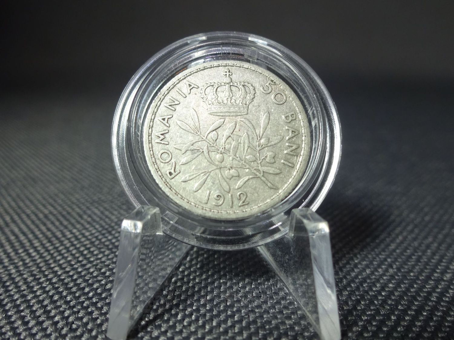 Silbermünze Rumänien 1912 50 Bani König Karl Carol I. Königreich Silbermünze Rumänien 1912 50 Bani König Karl Carol I. Königreich