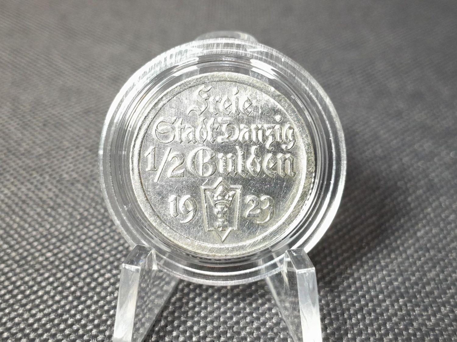 Silbermünze Nebengebiete Freie Stadt Danzig 1923 1/2 Gulden Silbermünze Nebengebiete Freie Stadt Danzig 1923 1/2 Gulden