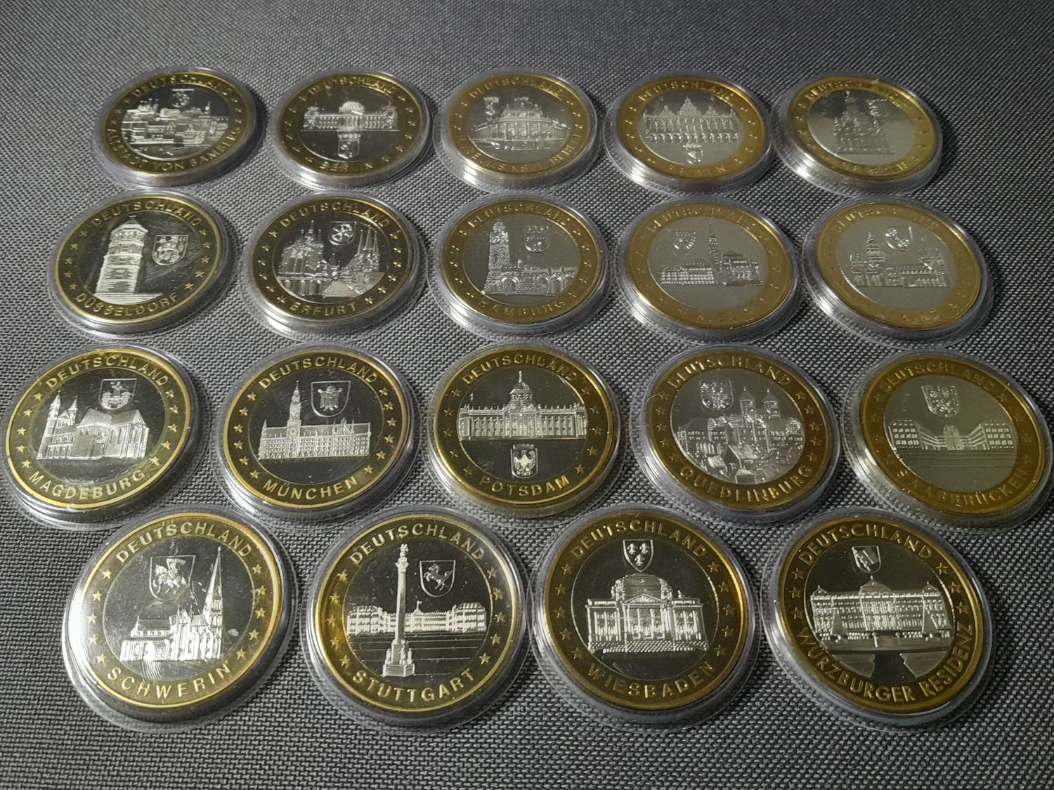 Medaillen Set Städte Deutschland Berlin - Würzburg Architektur Wahrzeichen Medaillen Set Städte Deutschland Berlin - Würzburg Architektur Wahrzeichen
