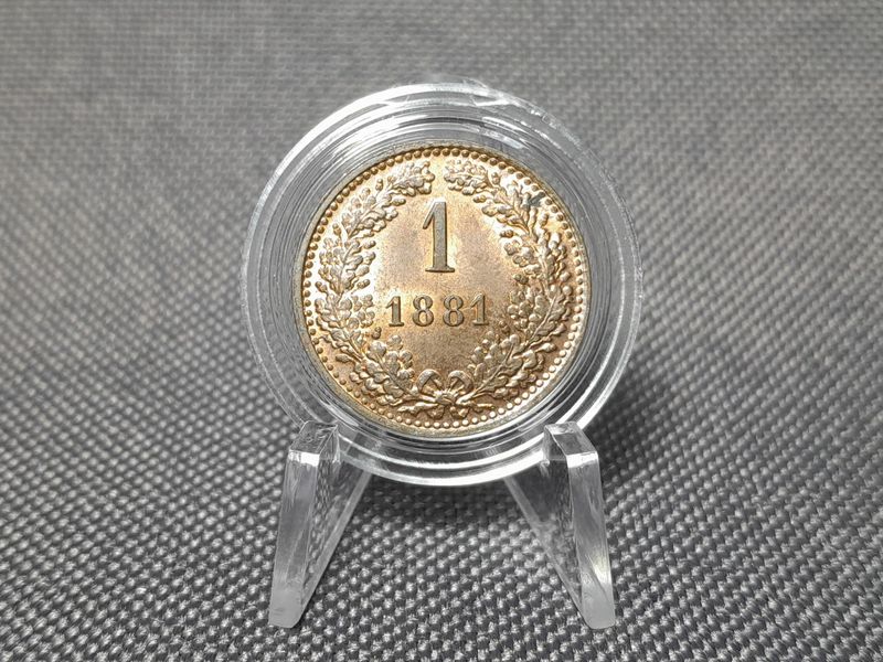 Münze Österreich 1881 1 Kreuzer Franz Joseph I. KuK Erhaltung!