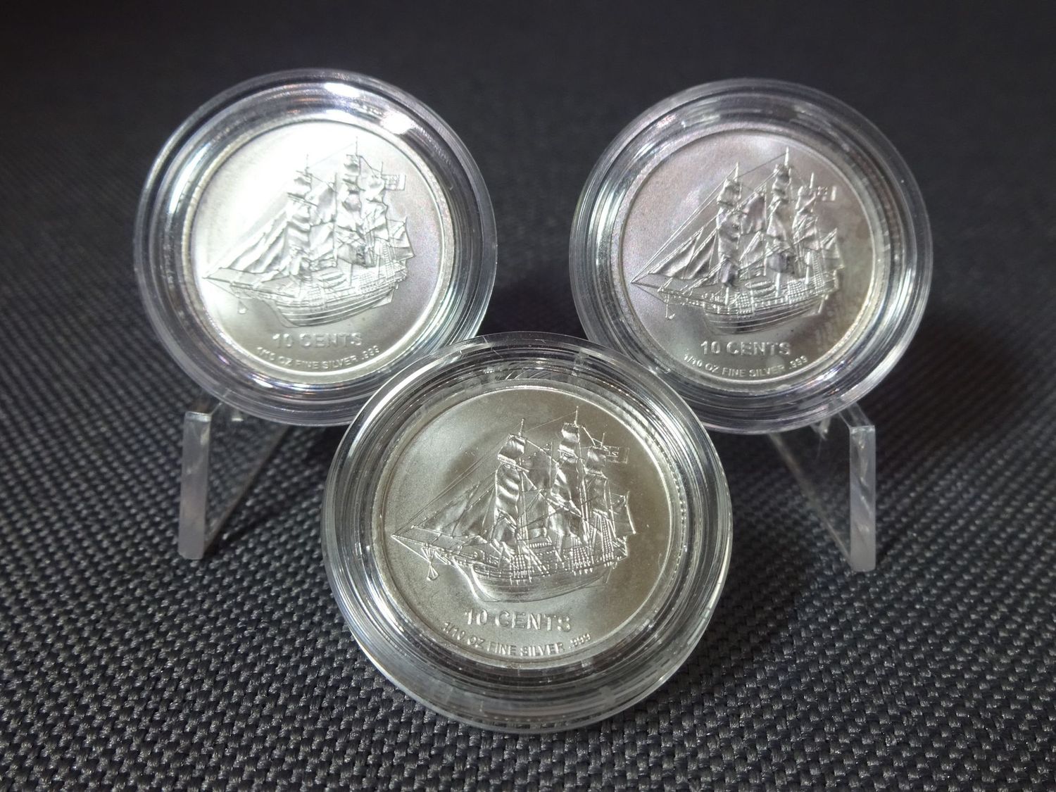 Silbermünzen Set Cook Islands 2012 Bounty 10 Cents 1/10 Oz Unze Silbermünzen Set Cook Islands 2012 Bounty 10 Cents 1/10 Oz Unze