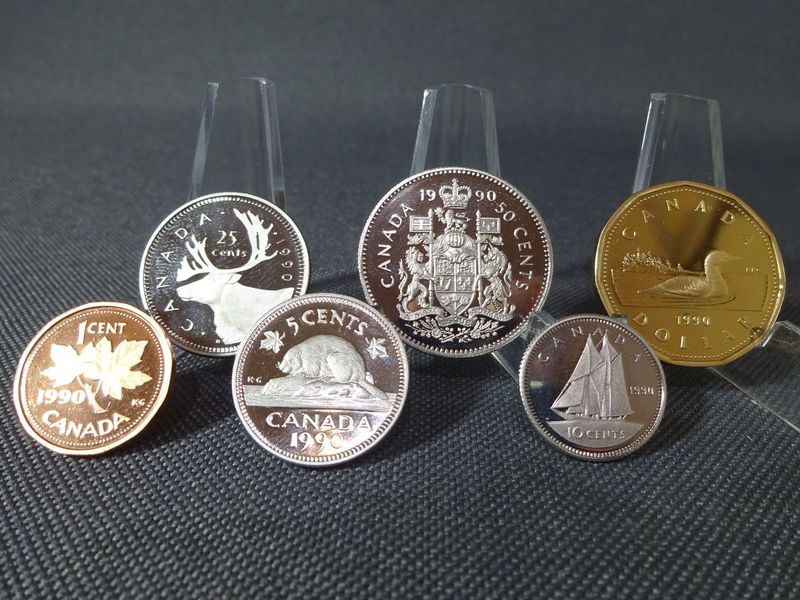 Kursmünzensatz KMS Set Kanada 1990 1 Cent - 1 Dollar PP Proof