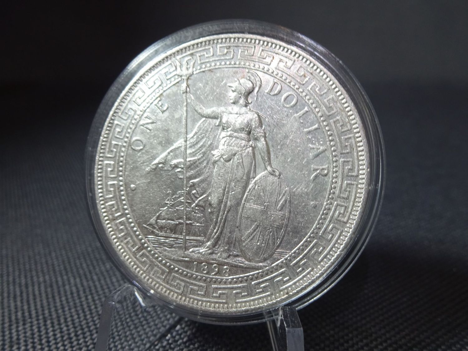 Silbermünze England 1898 1 Trade Dollar Britischer Handelsdollar Victoria Silbermünze England 1898 1 Trade Dollar Britischer Handelsdollar Victoria