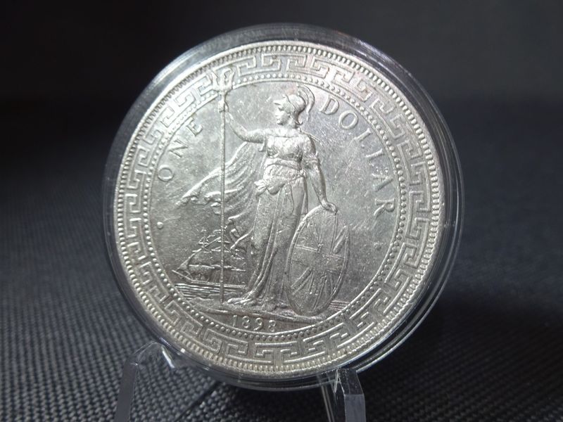 Silbermünze England 1898 1 Trade Dollar Britischer Handelsdollar Victoria Silbermünze England 1898 1 Trade Dollar Britischer Handelsdollar Victoria