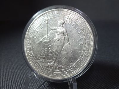 Silbermünze England 1898 1 Trade Dollar Britischer Handelsdollar Victoria Silbermünze England 1898 1 Trade Dollar Britischer Handelsdollar Victoria