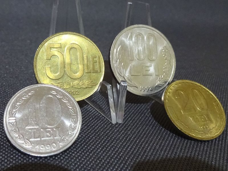 Münzen Set Rumänien 1990 1991 1992 10 20 50 100 Lei Cuza Vitbazul Stefan Erhaltung!